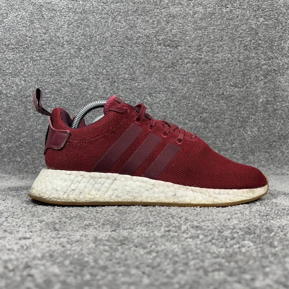 Adidas Boost NMD R2 Mens Size 9 Collegiate Burgundy Athletic Running Shoes Used